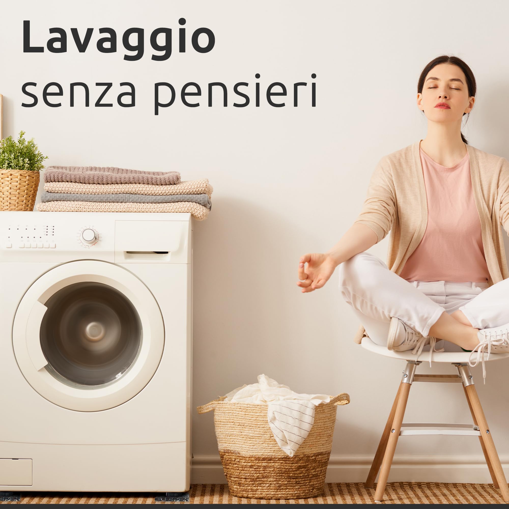 ECENCE Piedini antivibrazione lavatrice 10x10x1cm 4 pezzi nero