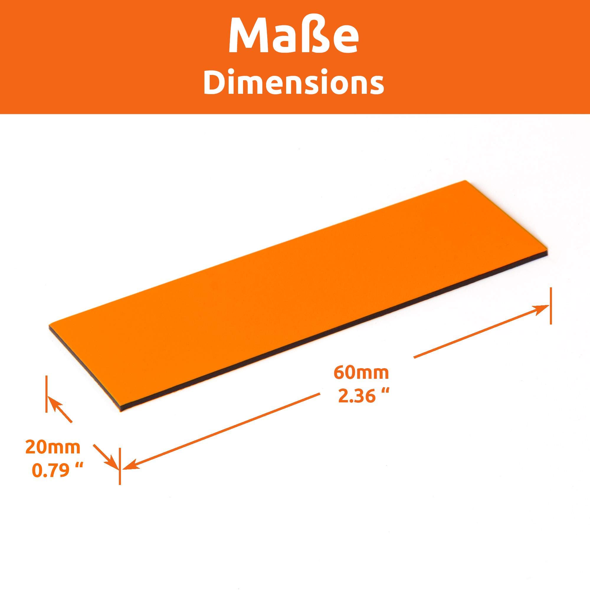 Ecence Etichette Magnetiche Scrivibili 60x20 mm Arancione 75 pz