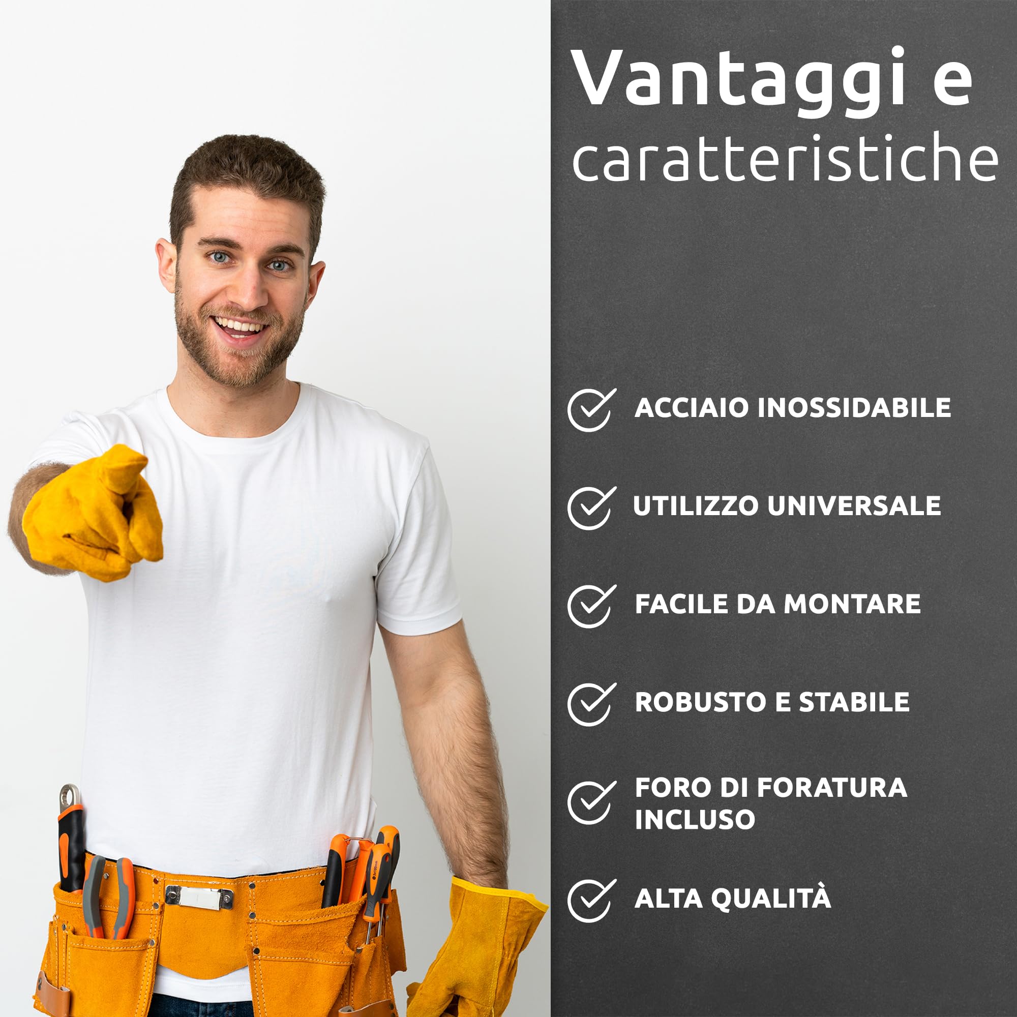 ECENCE Maxi molle sospensione tapparelle 5 pezzi acciaio