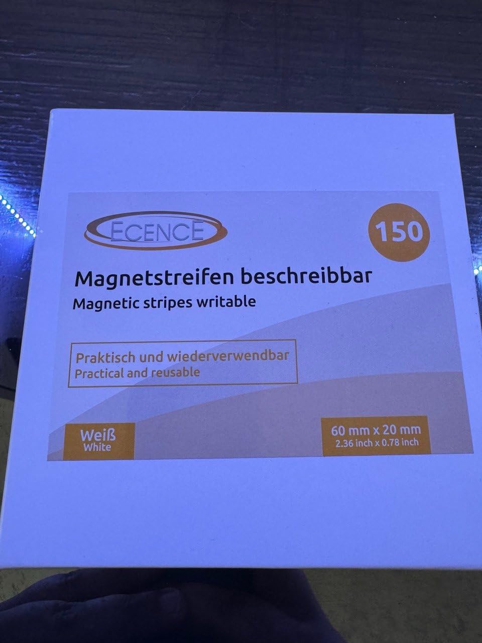 ECENCE etichette magnetiche scrivibili bianche 60x20mm 150 pz