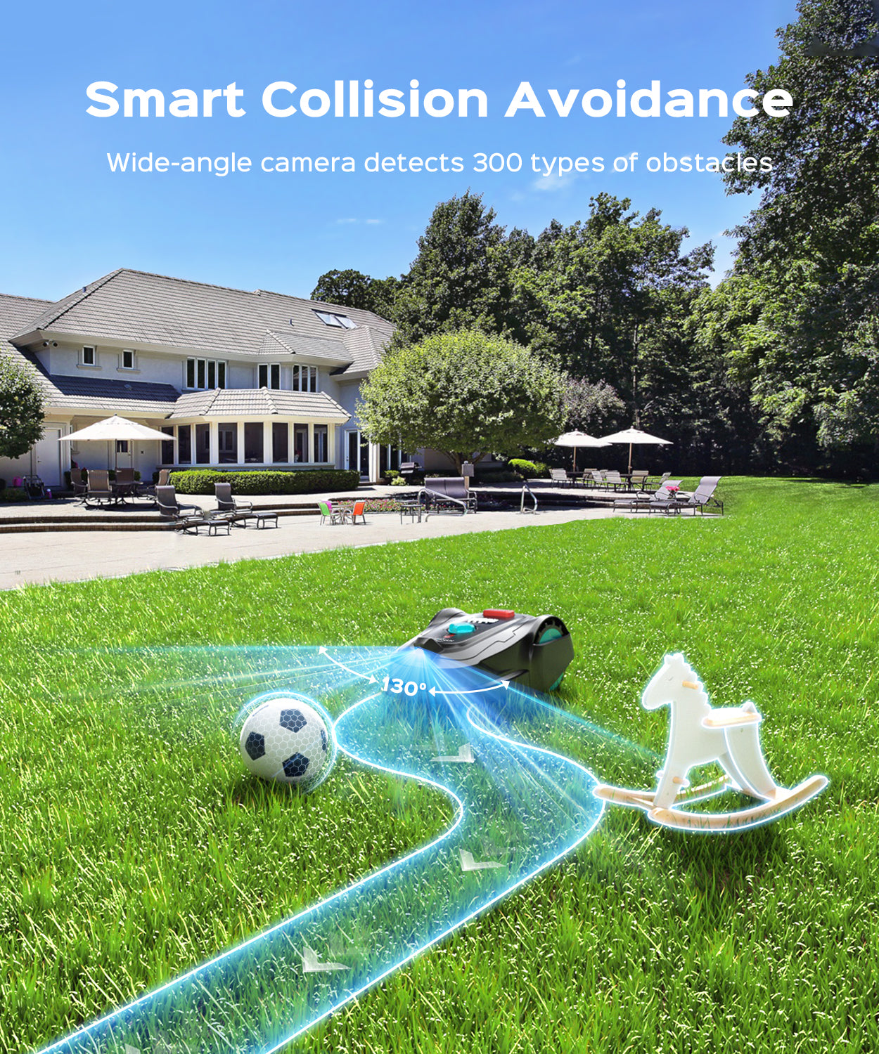 Yardcare M800PLUS robot rasaerba senza filo visivo AI