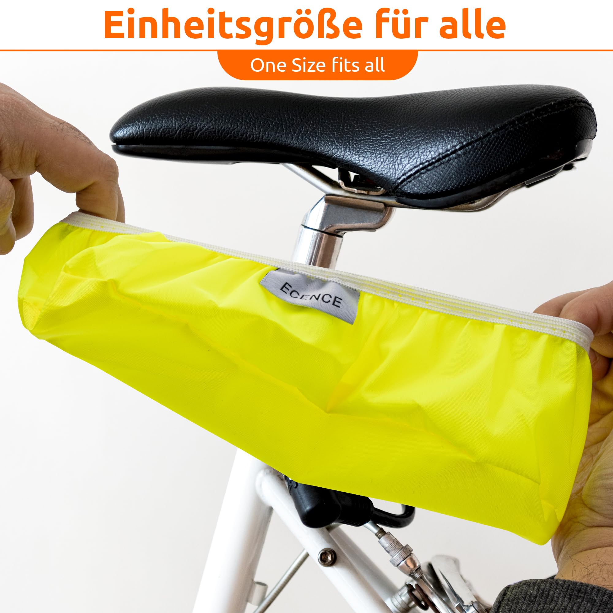 ECENCE Coprisella Bici Impermeabile 2 Pezzi Nero Giallo