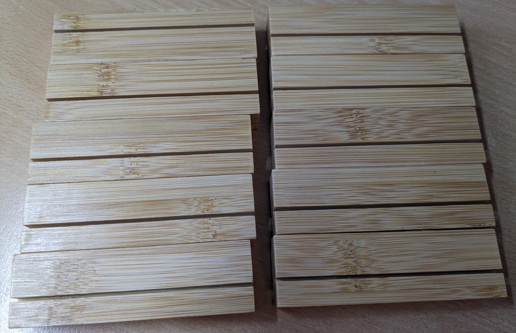 ECENCE Segnaposto Legno Bambù 10cm 10 Pezzi Matrimonio