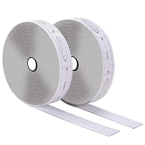ECENCE Nastro Velcro Autoadesivo 6 m Bianco senza Fori