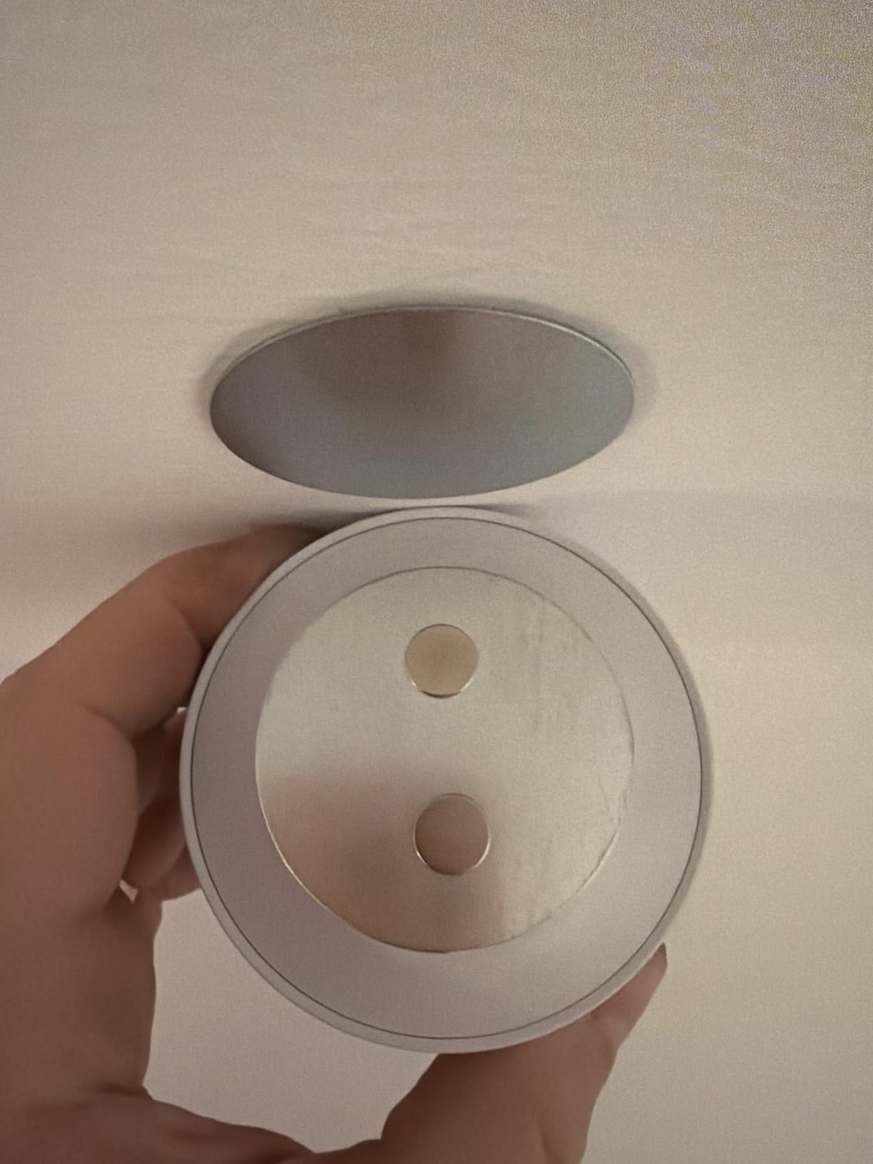 ECENCE Supporto magnetico rilevatore fumo Ø50mm 10 pezzi adesivo