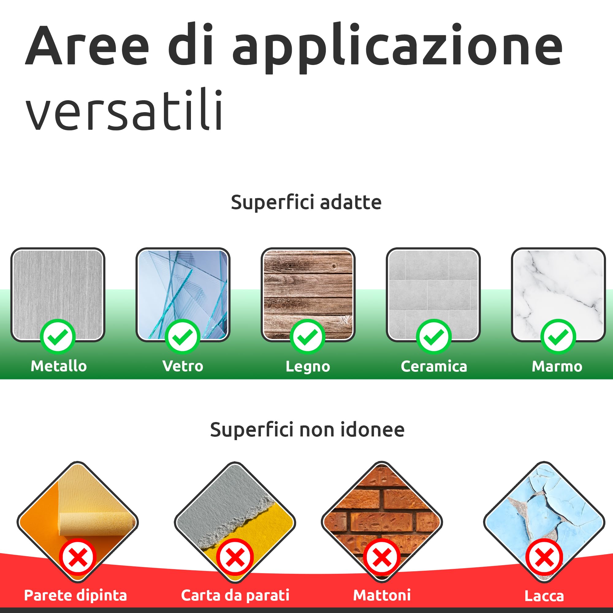 ECENCE Porta Carta Igienica Adesivo Nero Acciaio Inox