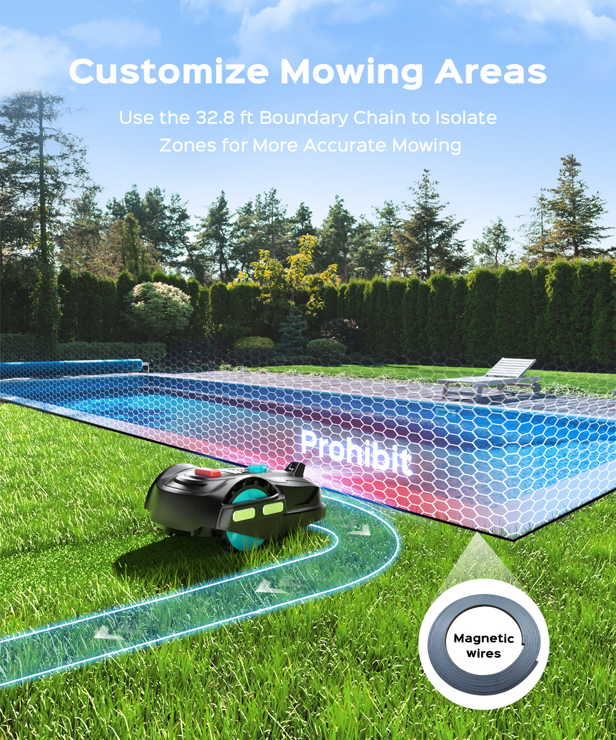 Yardcare M800PLUS robot rasaerba senza filo visivo AI
