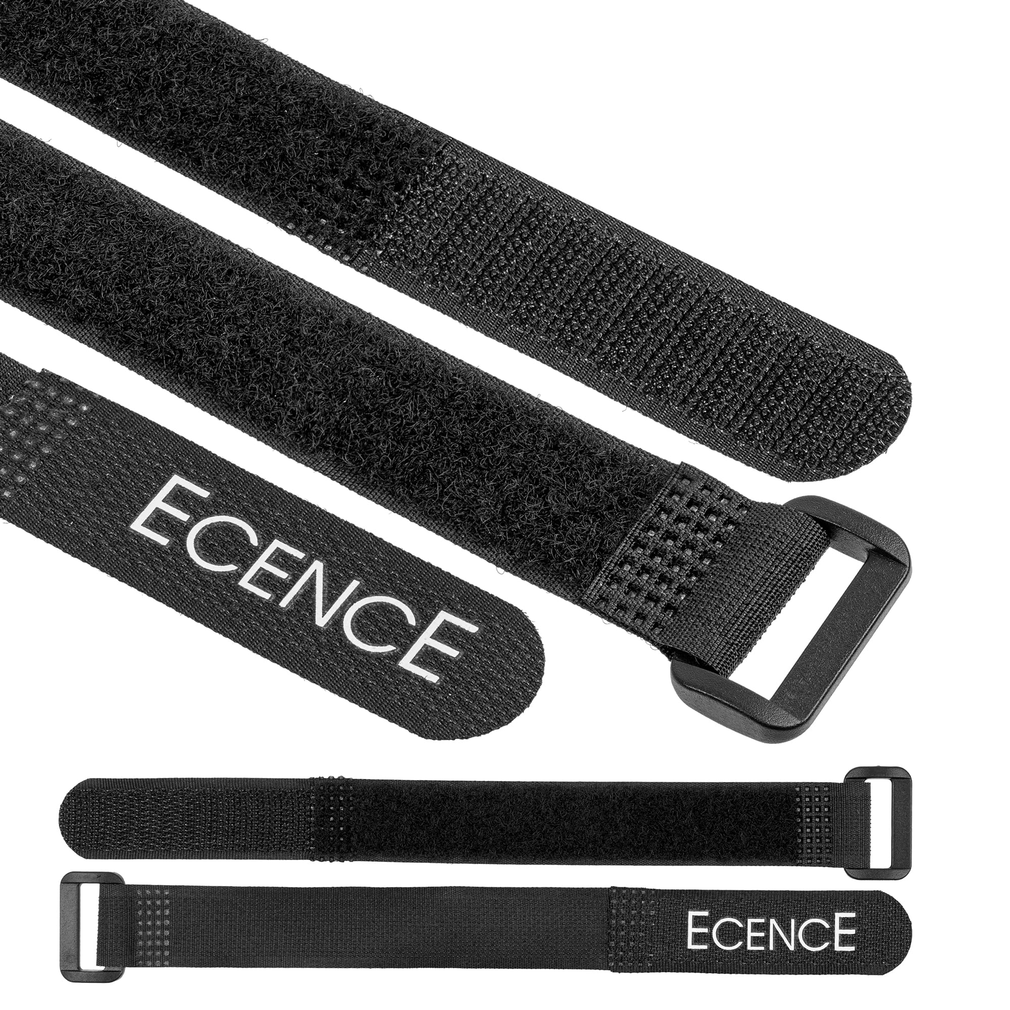 ECENCE Fascette Cavi Riutilizzabili Nylon Misto 25pz Nero