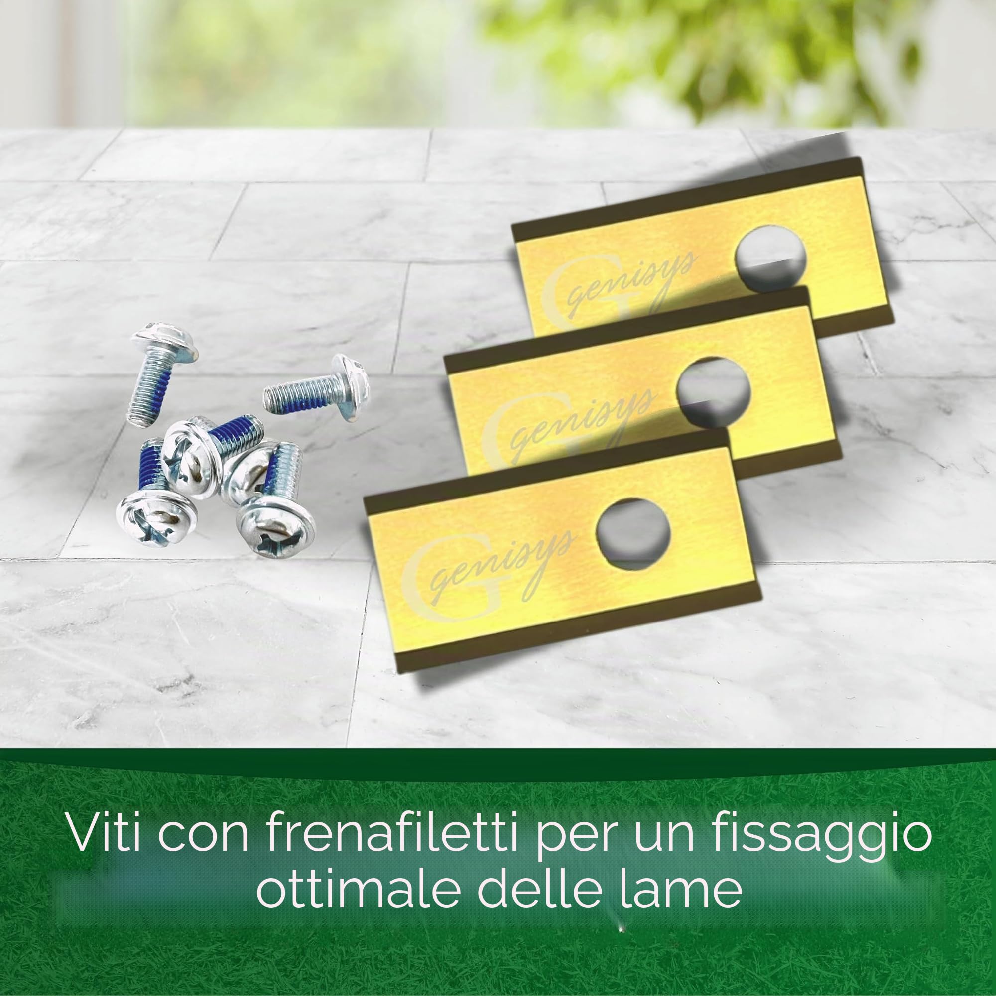 GENISYS LongLife lame robot tagliaerba 18 pezzi titanio