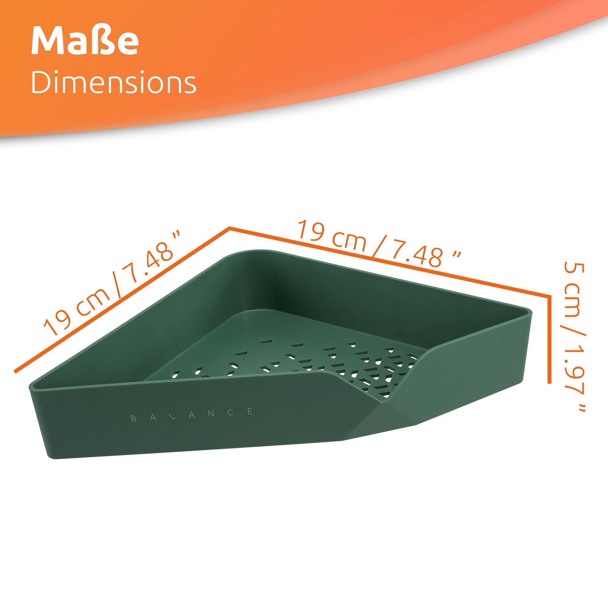 ECENCE mensola doccia angolare verde ABS adesiva