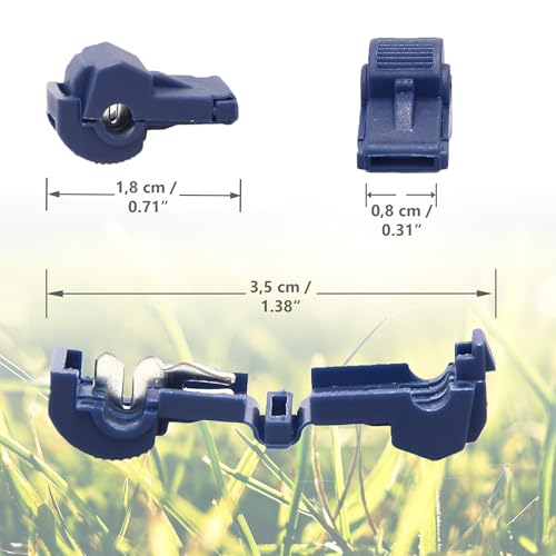 ECENCE Morsetti Robot Tosaerba Cavo Perimetrale 4 Pezzi Blu
