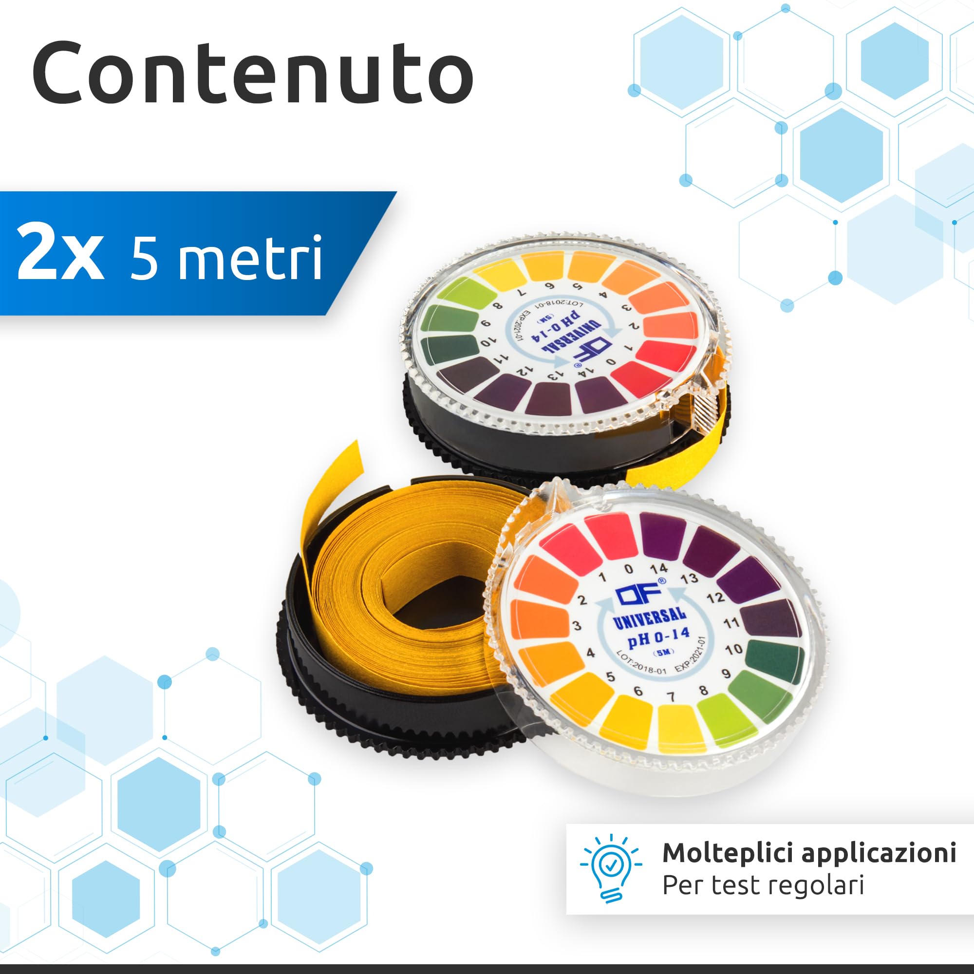 ECENCE pH 0-14 strisce pH 2 rotoli universali