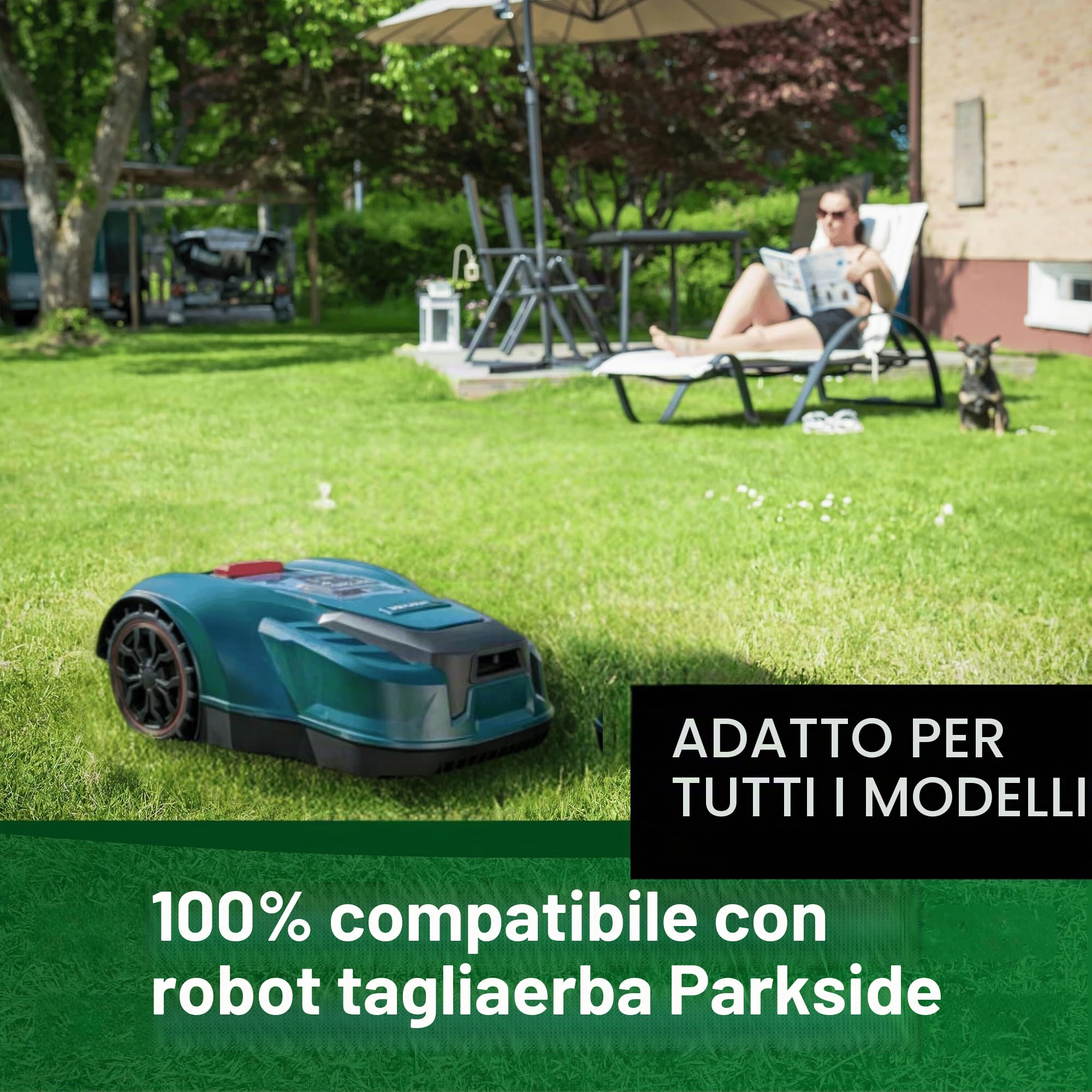 GENISYS LongLife lame robot tagliaerba 18 pezzi titanio