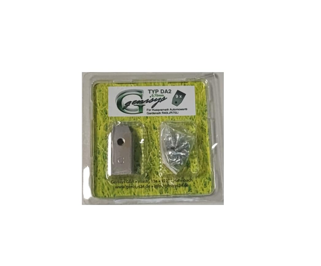Genisys DA2 Lame Inox Robot Tosaerba 9 Pezzi 0,75 mm