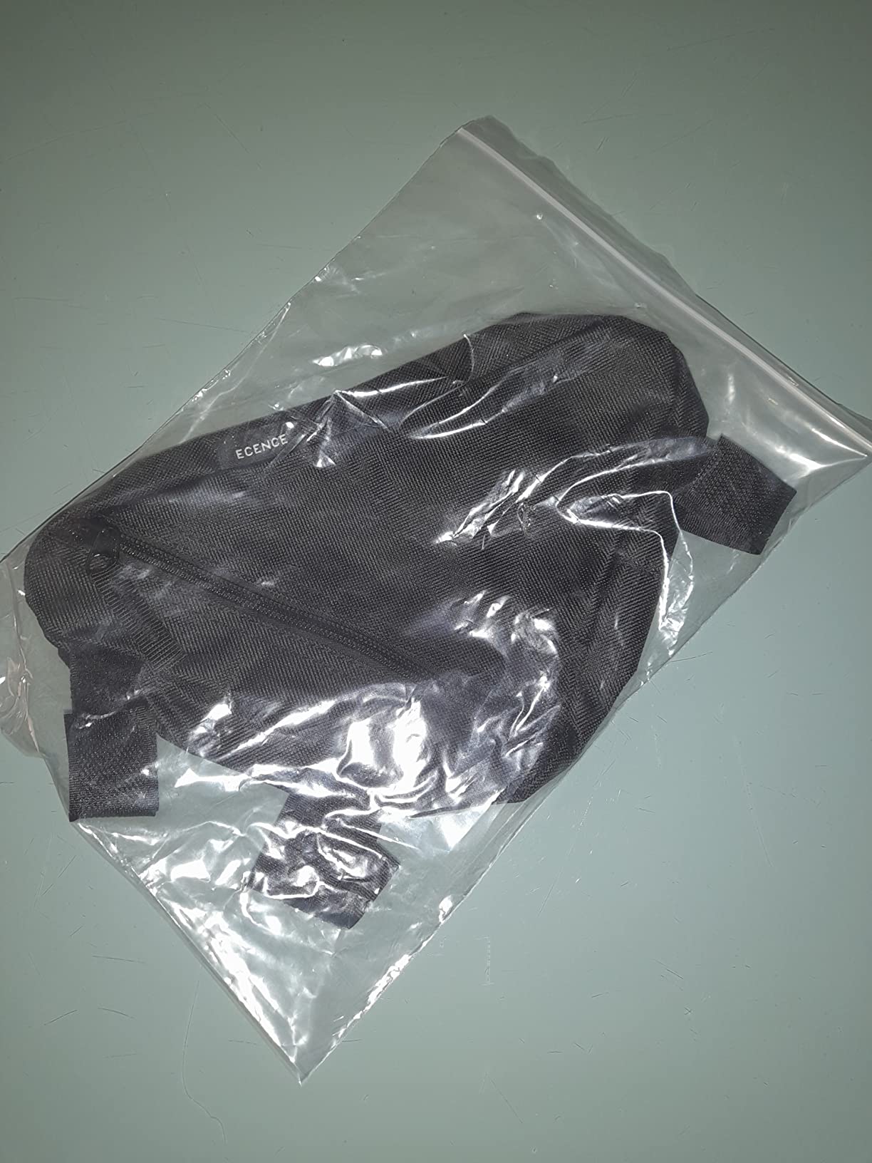 ECENCE Borsa Telaio Bici Triangolare Nera Nylon Impermeabile