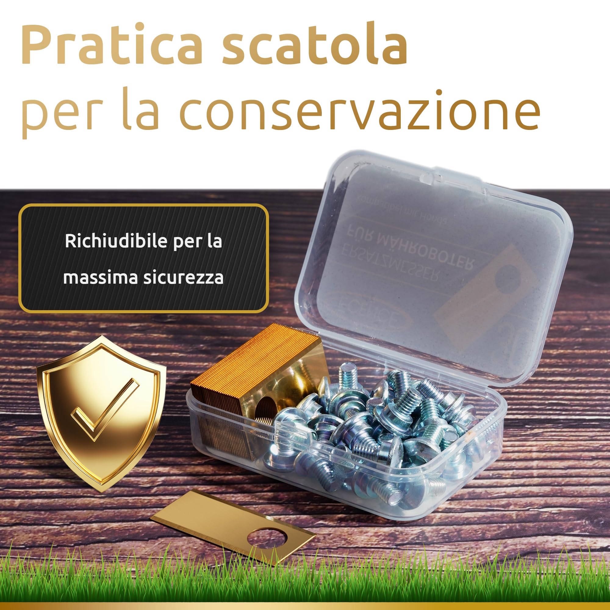 ECENCE Titan lame robot tagliaerba 30 pezzi titanio Miimo