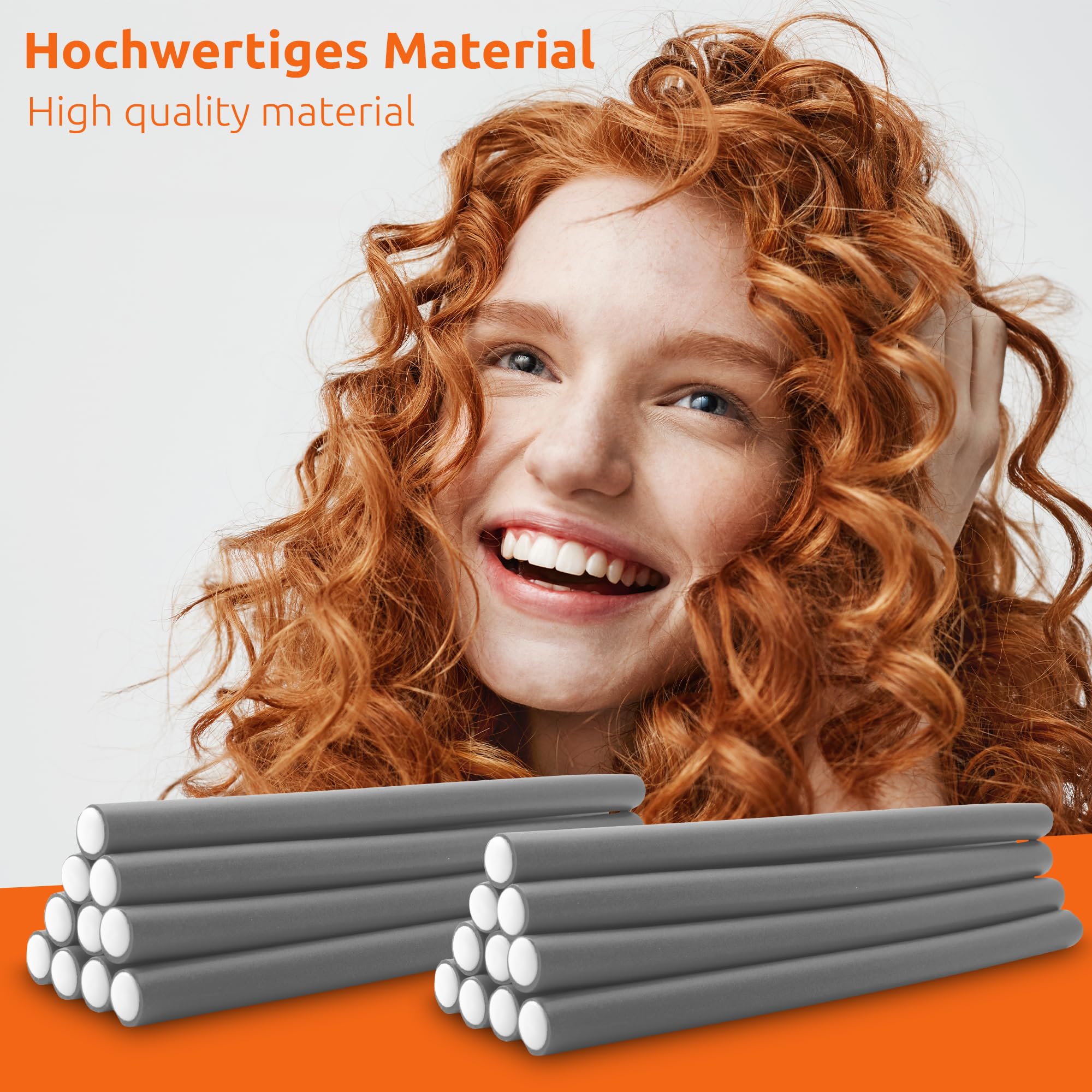 Ecence Bigodini Flessibili Senza Calore Grigio 20 pz 14x240 mm