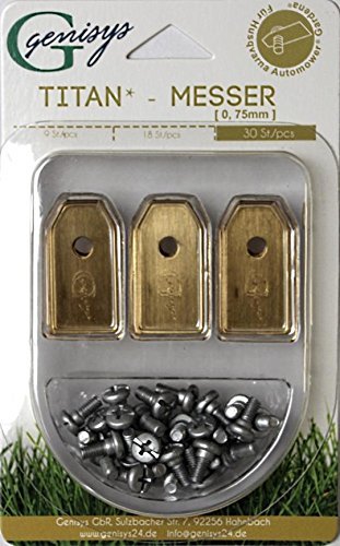 GENISYS Titan Ti3 Lame Tosaerba 30 Pezzi 0,75mm