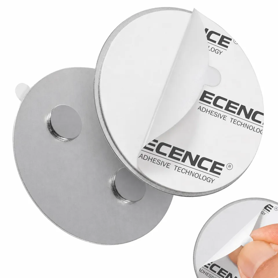 ECENCE Supporto magnetico rilevatore fumo Ø50mm 10 pezzi adesivo
