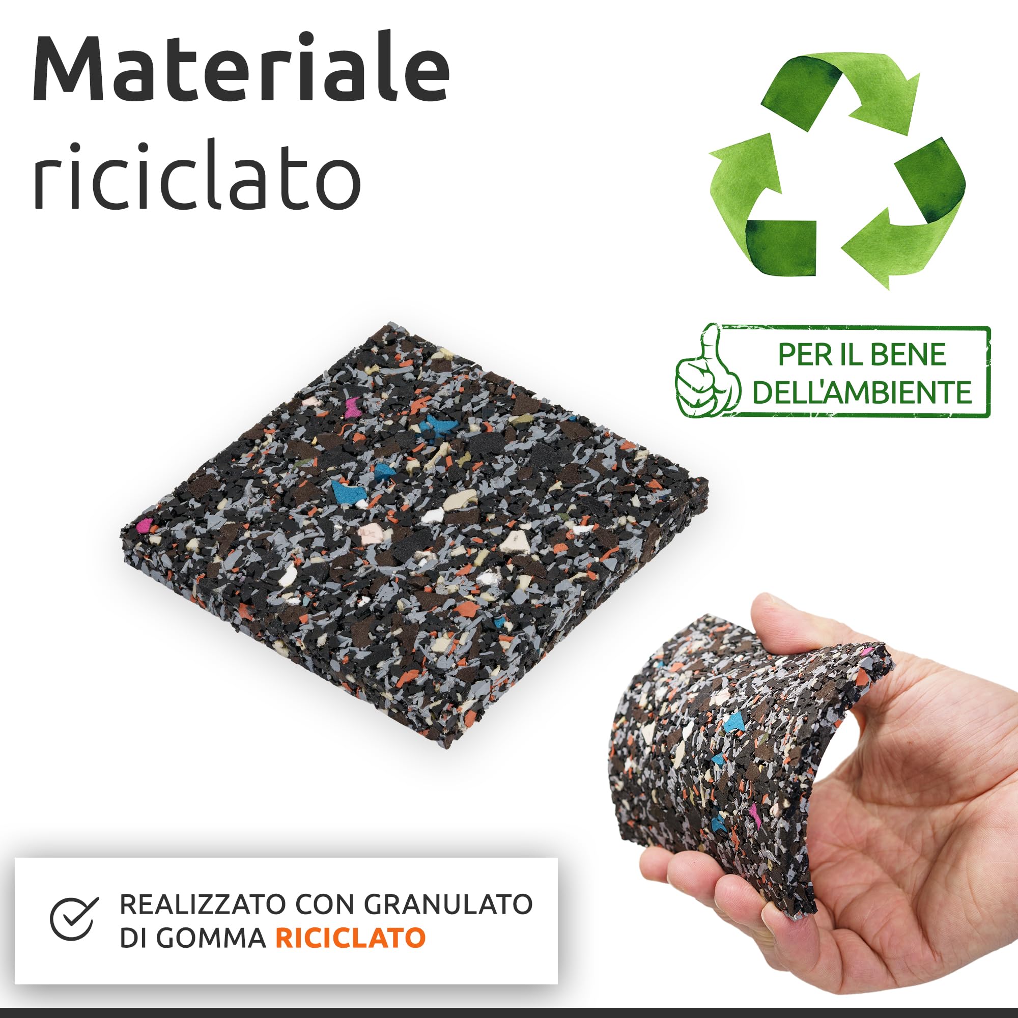 ECENCE Piedini antivibrazione lavatrice 10x10x1cm 4 pezzi nero