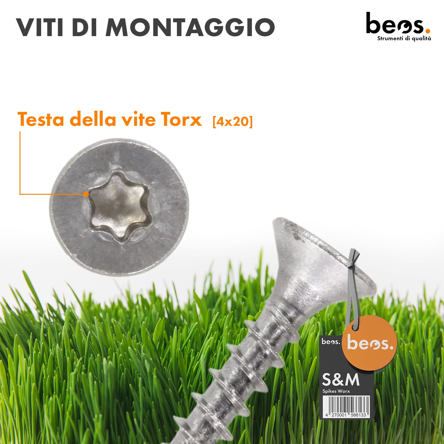 Beos Punte Trazione Robot Tosaerba Worx S M Inox 12 Pezzi