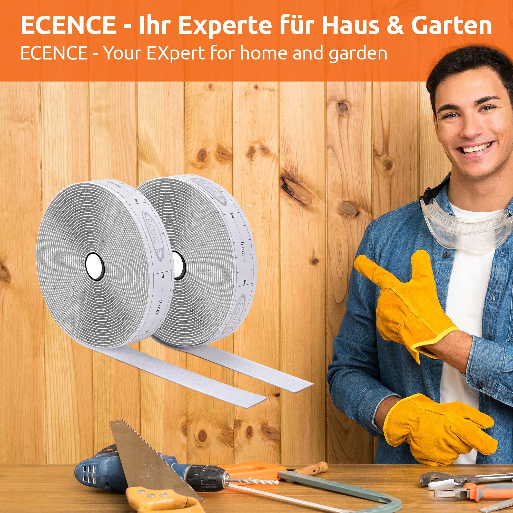 ECENCE Nastro Velcro Autoadesivo 6 m Bianco senza Fori