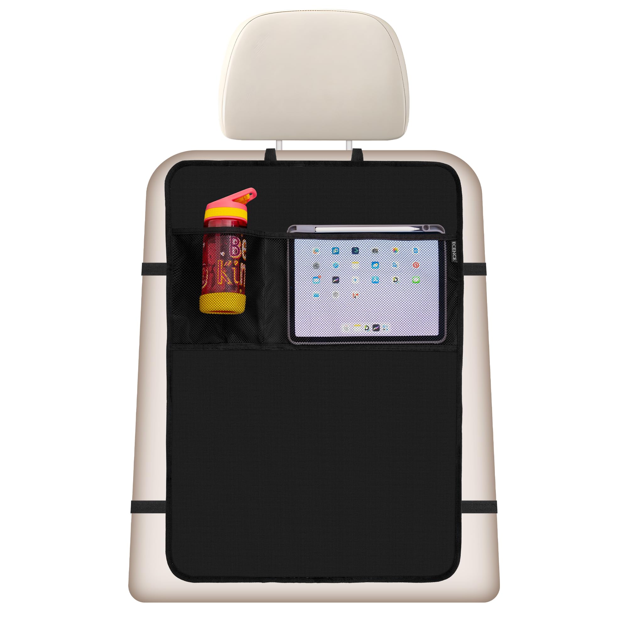 ECENCE Protezione Sedile Auto Bambini 50x70cm Set 2 Nero