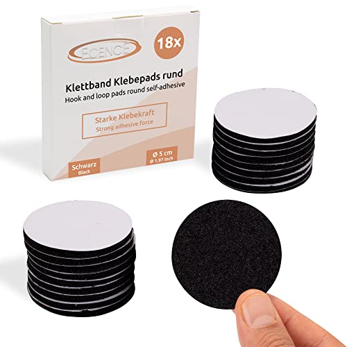ECENCE Pad Adesivi a Strappo Neri 18x 50 mm Fissaggio Forte