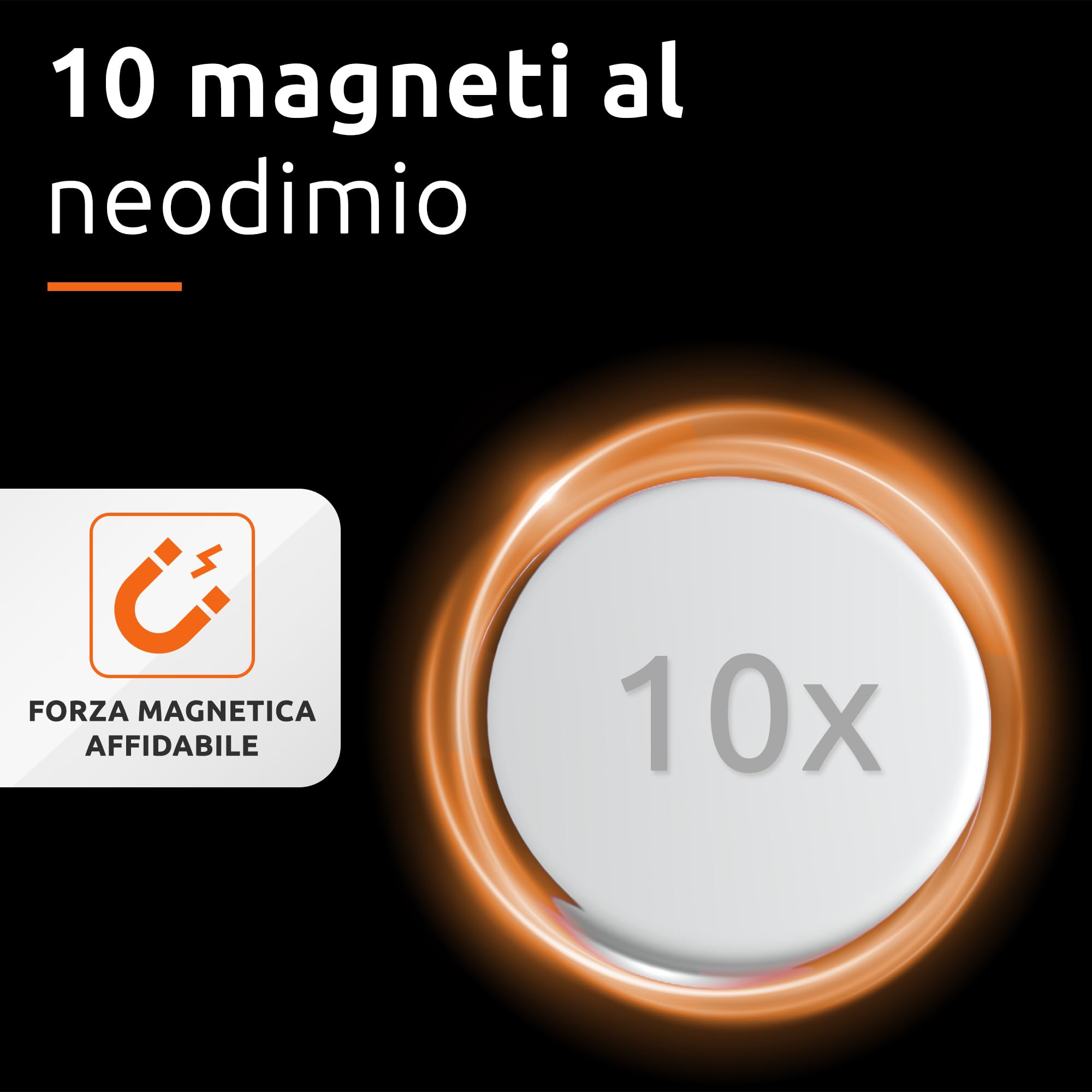 ECENCE Magneti Neodimio 22x2 mm 10 Pezzi N35 NiCuNi