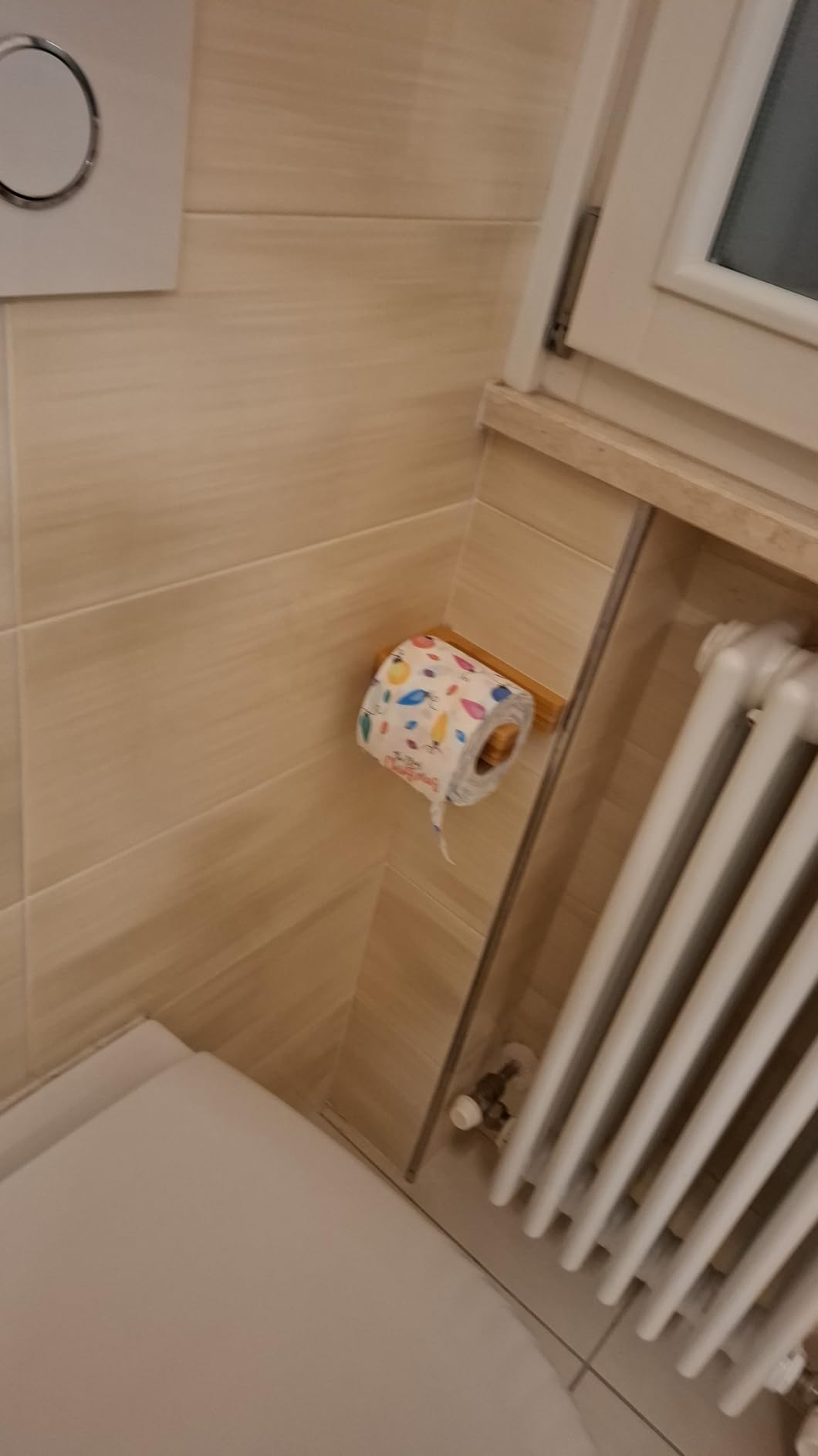 ECENCE Model 2 Portarotolo Bambù Adesivo Senza Fori