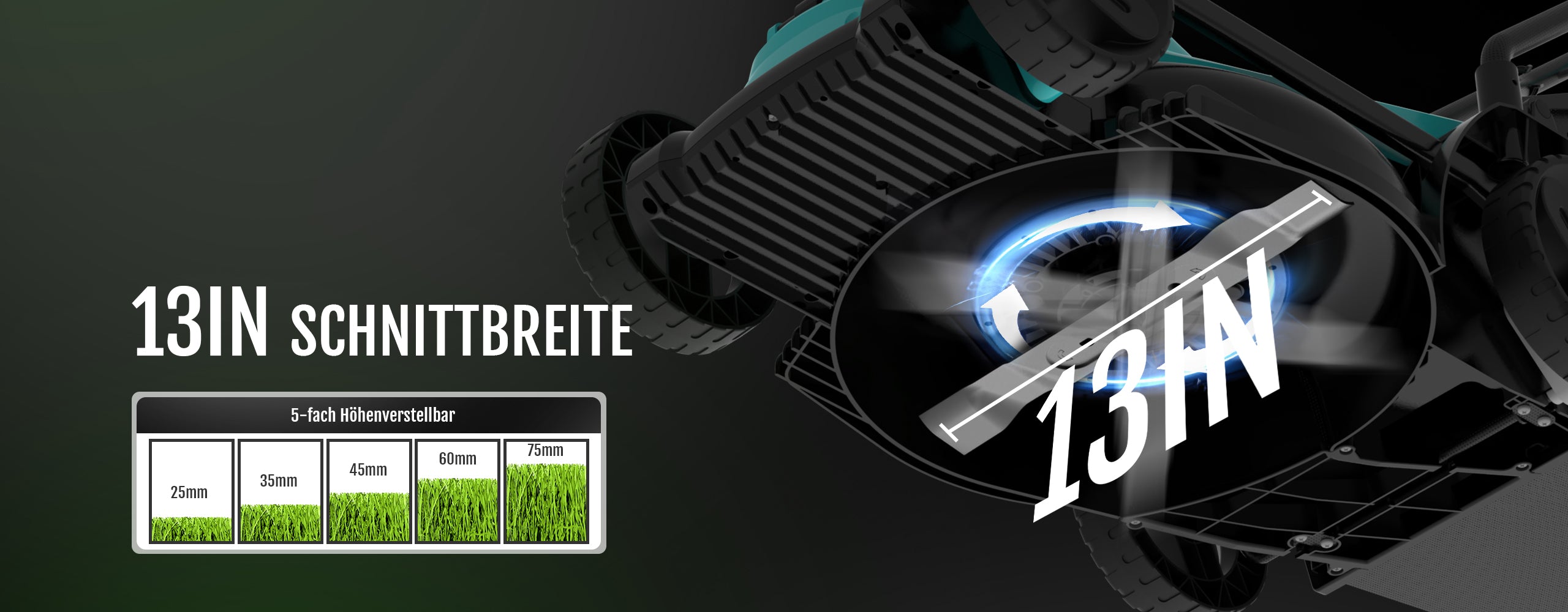 Yardcare lame ricambio rasaerba 13 pollici