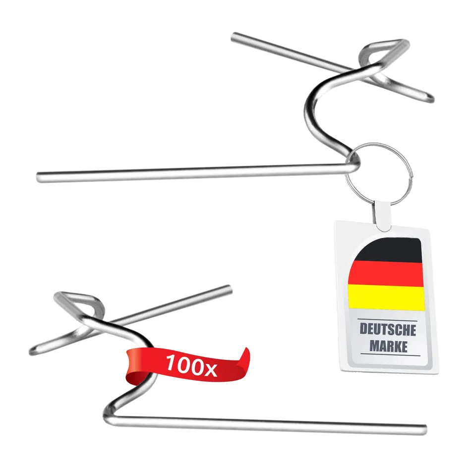 ECENCE Clip Serra Acciaio Inox 95mm 100 Pezzi Antiruggine