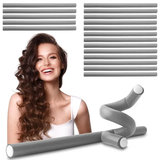 Ecence Bigodini Flessibili Senza Calore Grigio 20 pz 14x240 mm
