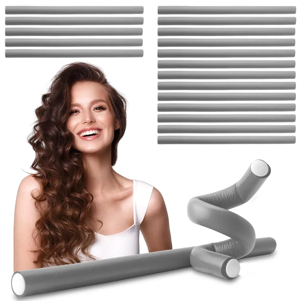 Ecence Bigodini Flessibili Senza Calore Grigio 20 pz 14x240 mm
