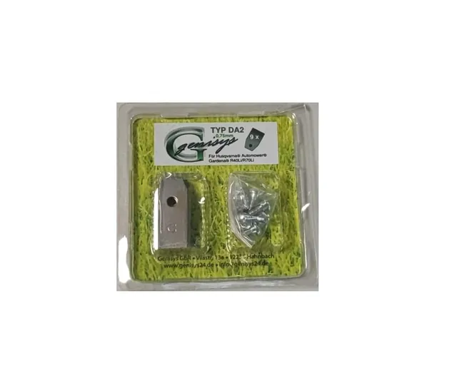 Genisys DA2 Lame Inox Robot Tosaerba 9 Pezzi 0,75 mm