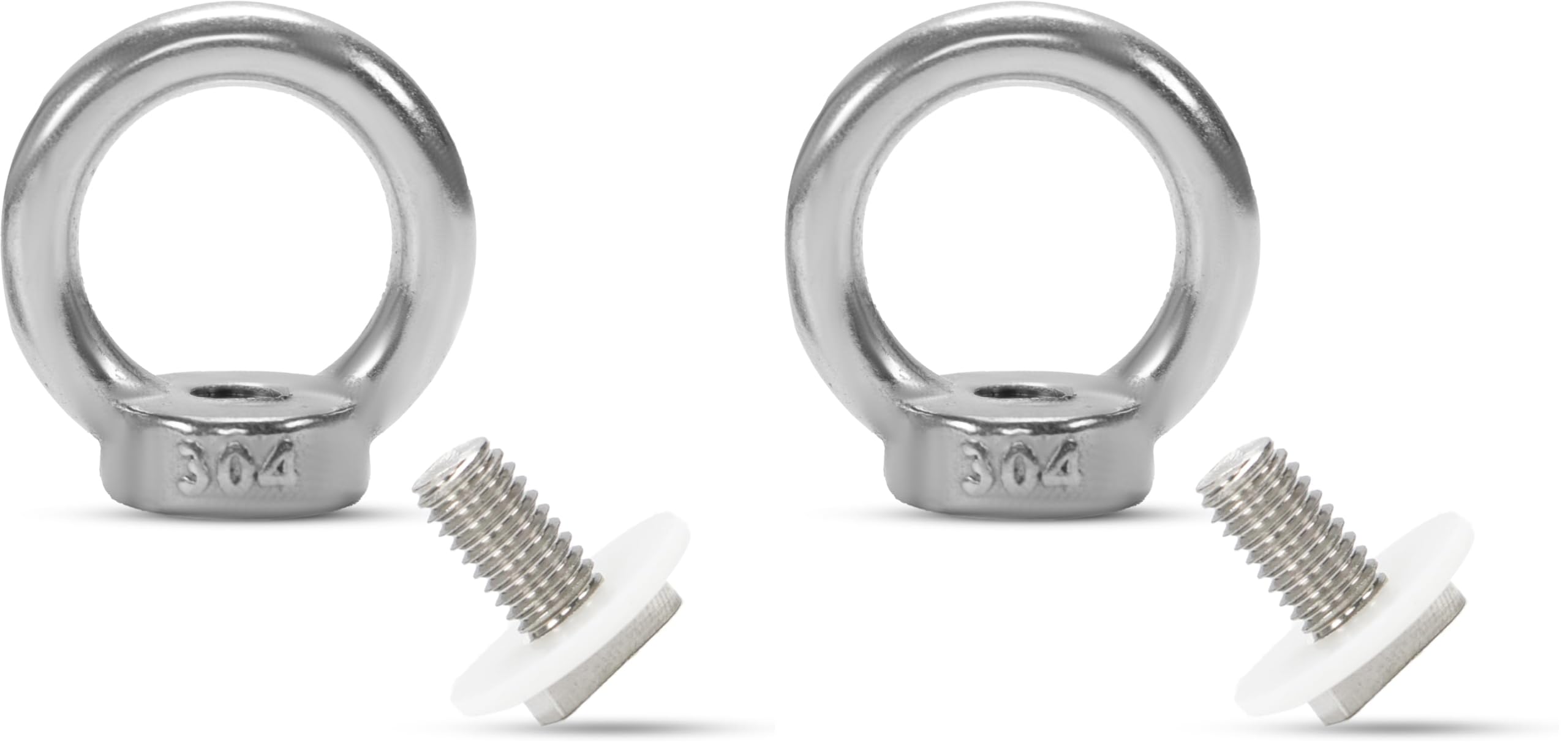 ECENCE Dadi a Occhiello M6 Inox 8 Pezzi con Viti