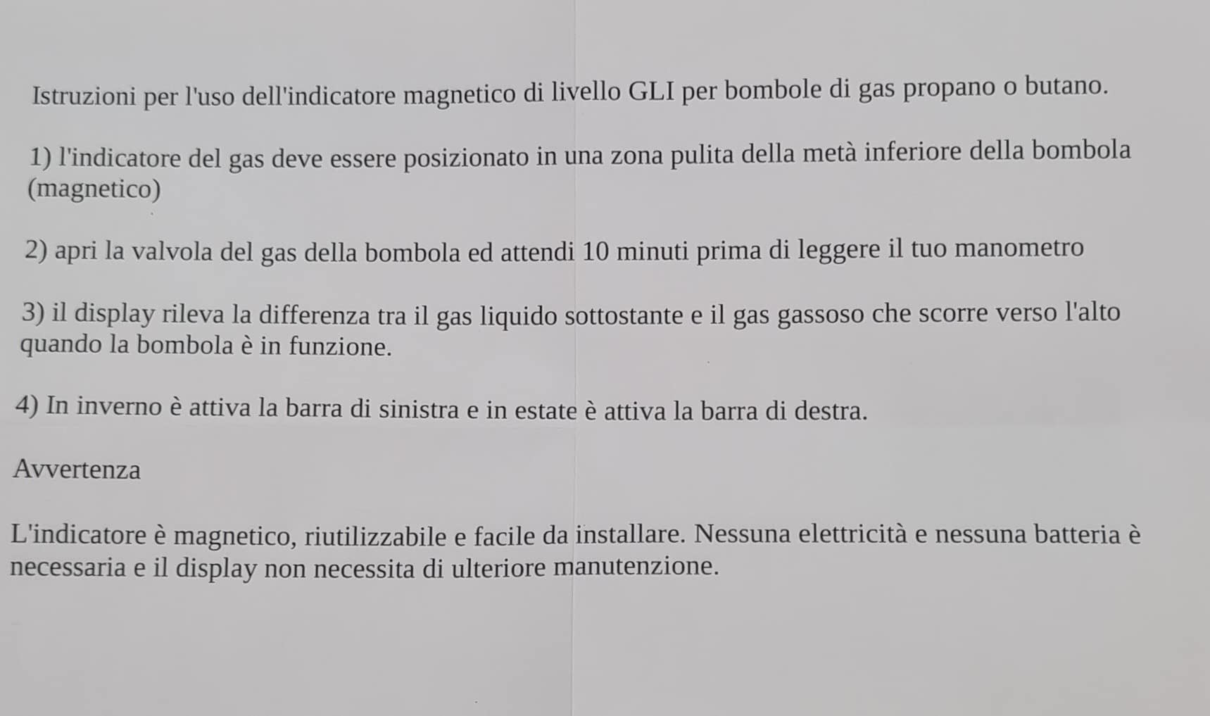 Ecence Indicatore livello gas magnetico bombola 1x