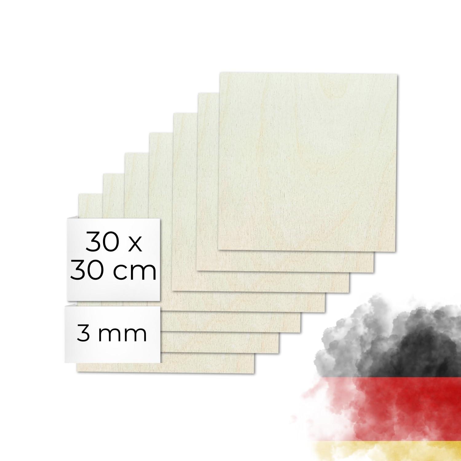 Genisys pannelli compensato betulla 3 mm 30x30 cm 15 pezzi laser