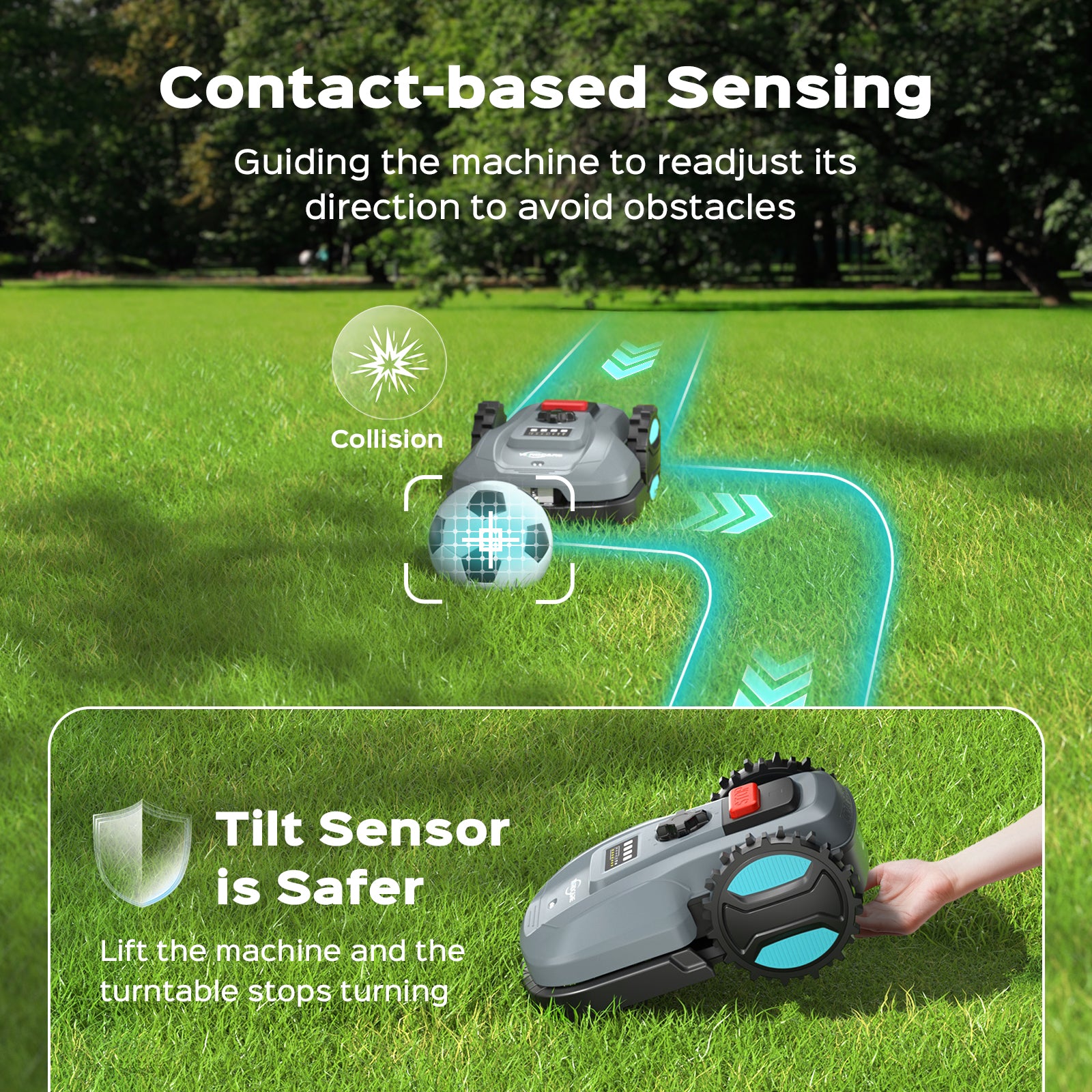 Yardcare E400 Robot Tosaerba con App e Filo Perimetrale