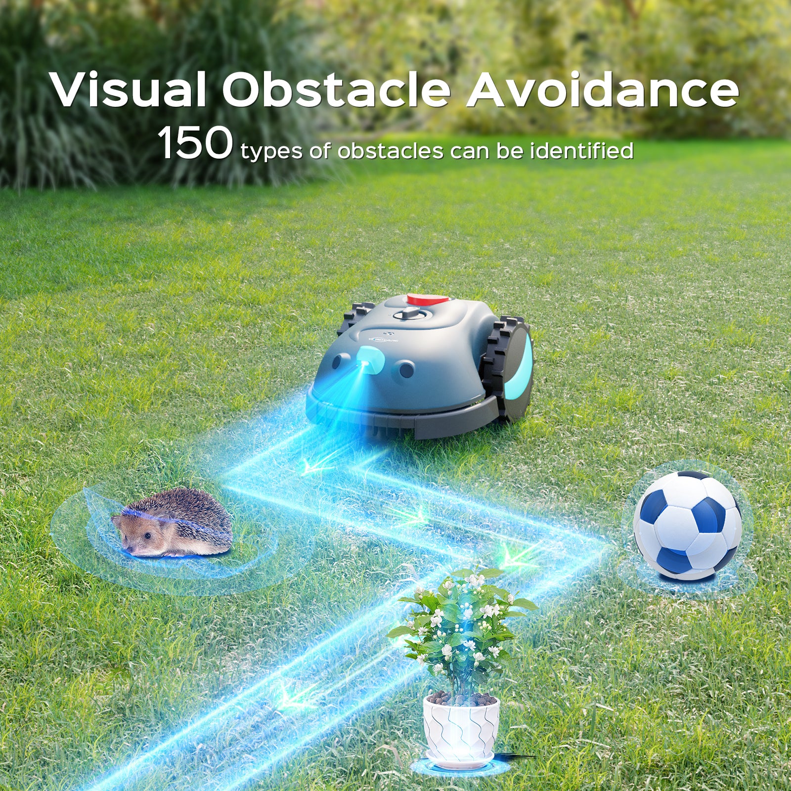 Yardcare V100 robot rasaerba piccolo prato 150mq camera