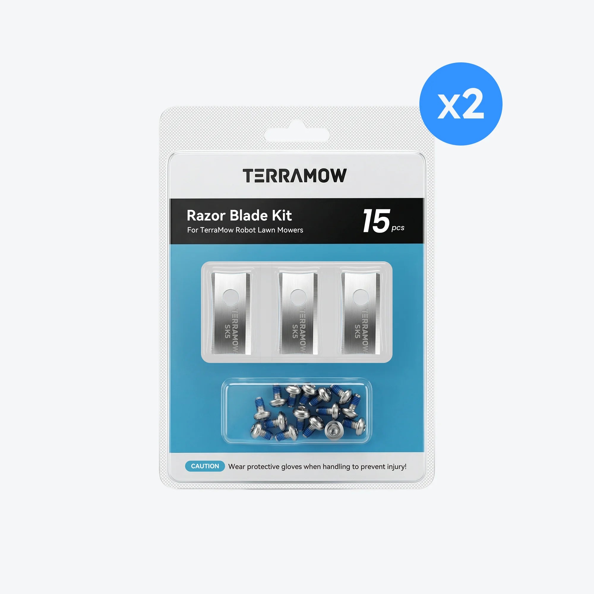 TerraMow lame rasoio robot 15 pezzi acciaio