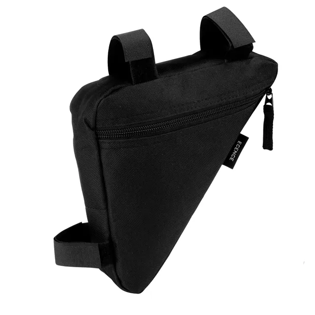 ECENCE Borsa Telaio Bici Triangolare Nera Nylon Impermeabile