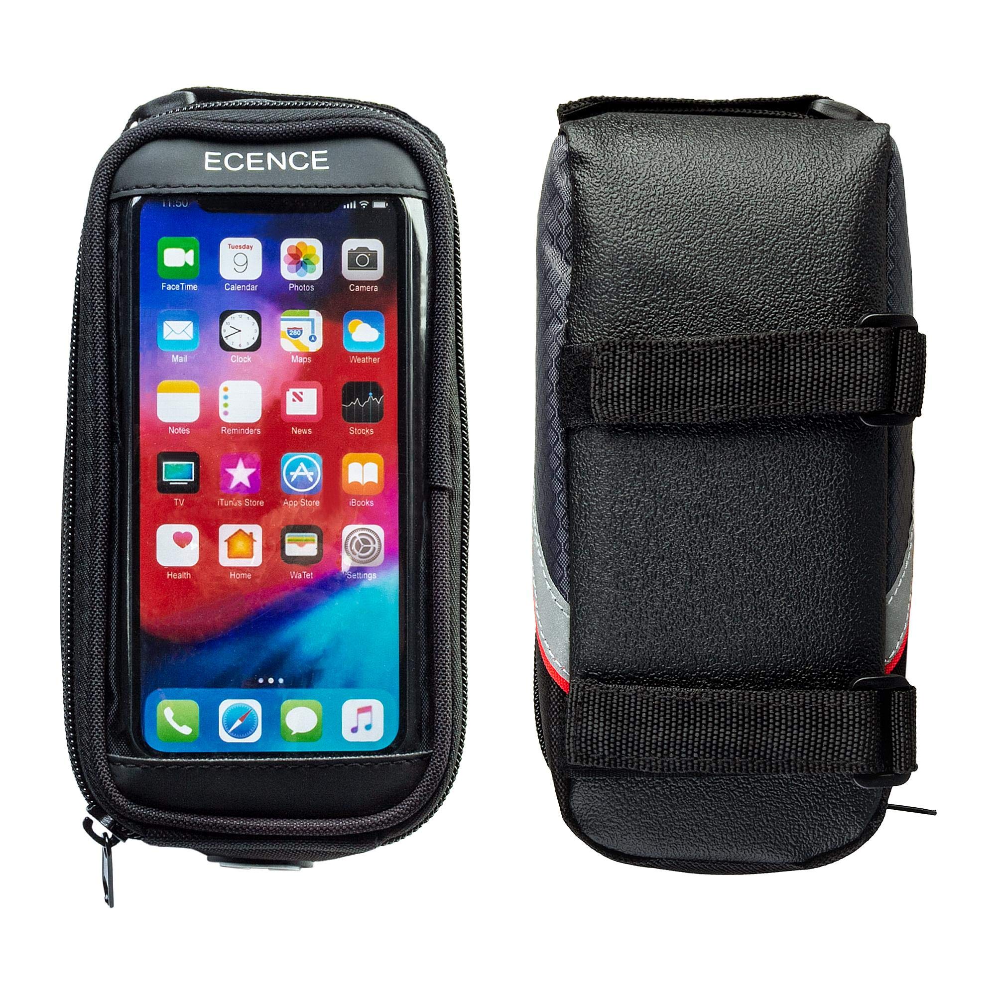 Ecence borsa telaio bici portacellulare impermeabile display touch