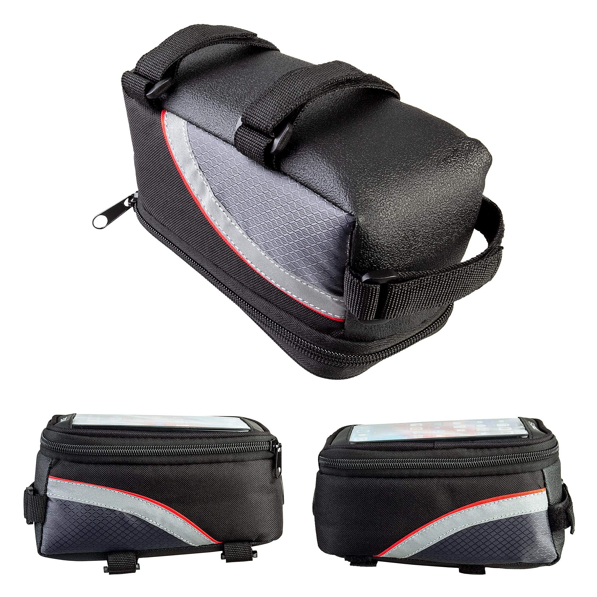 Ecence borsa telaio bici portacellulare impermeabile display touch