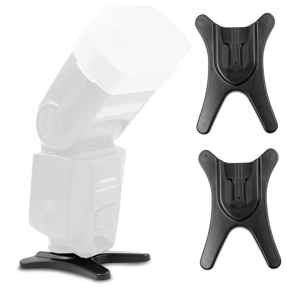 ECENCE Supporto Flash 2x Slitta Treppiede 1/4 Universale ISO