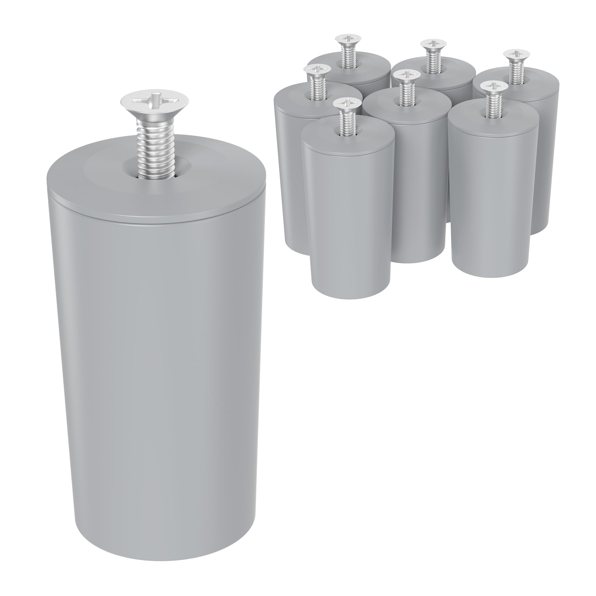 ECENCE Tappi tapparelle grigio 8 pezzi fermo finecorsa 40mm