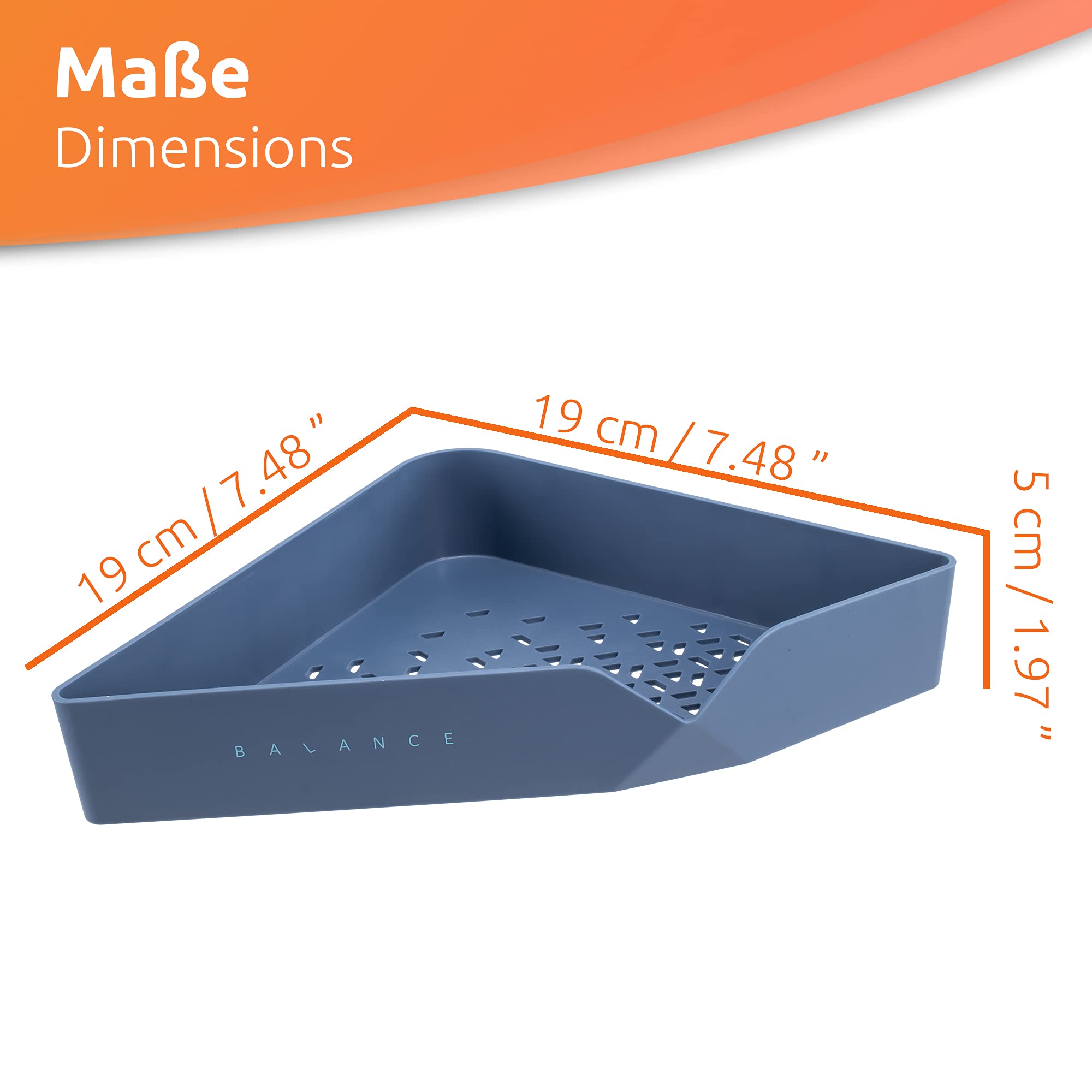 ECENCE mensola doccia angolare blu ABS adesiva