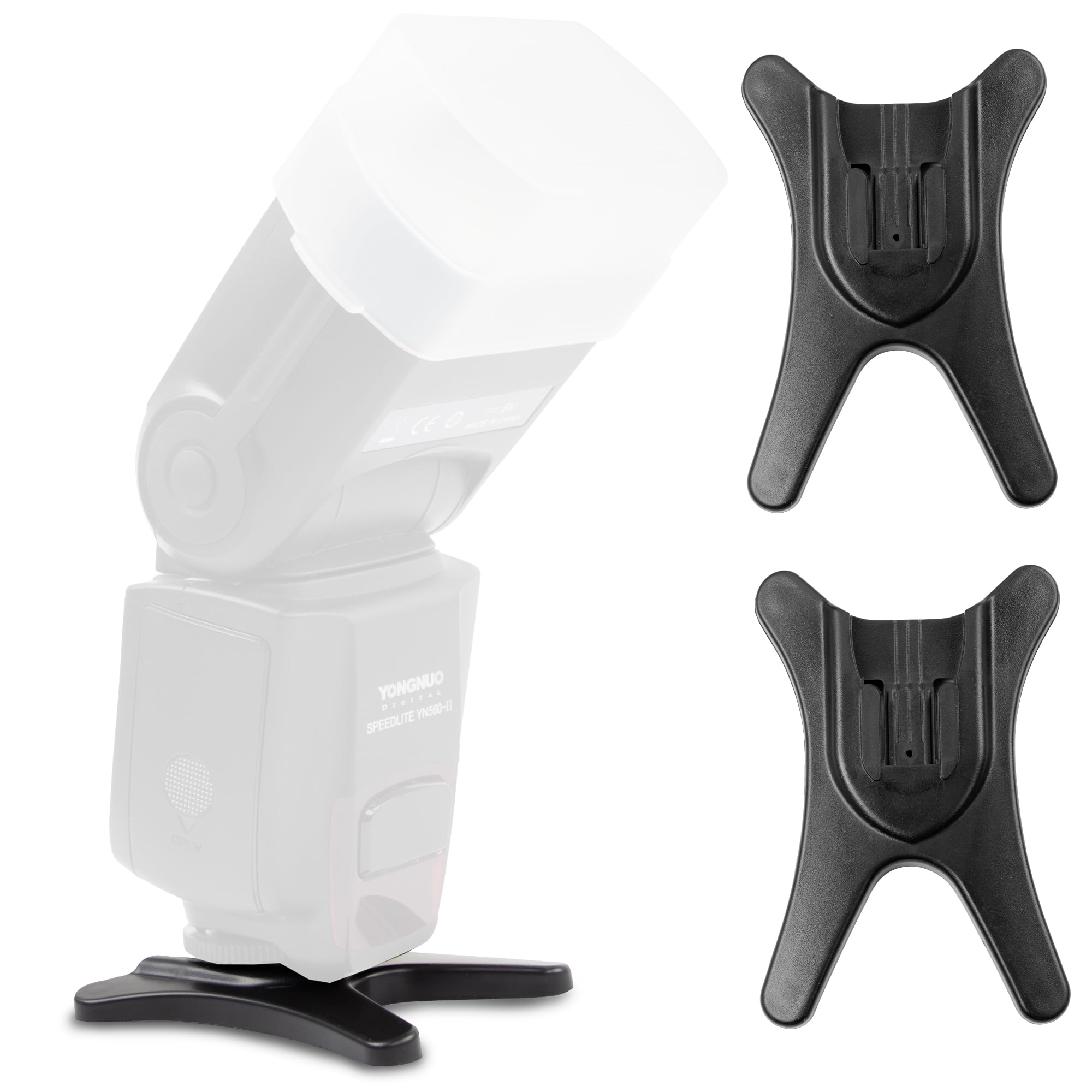 ECENCE Supporto Flash 2x Slitta Treppiede 1/4 Universale ISO
