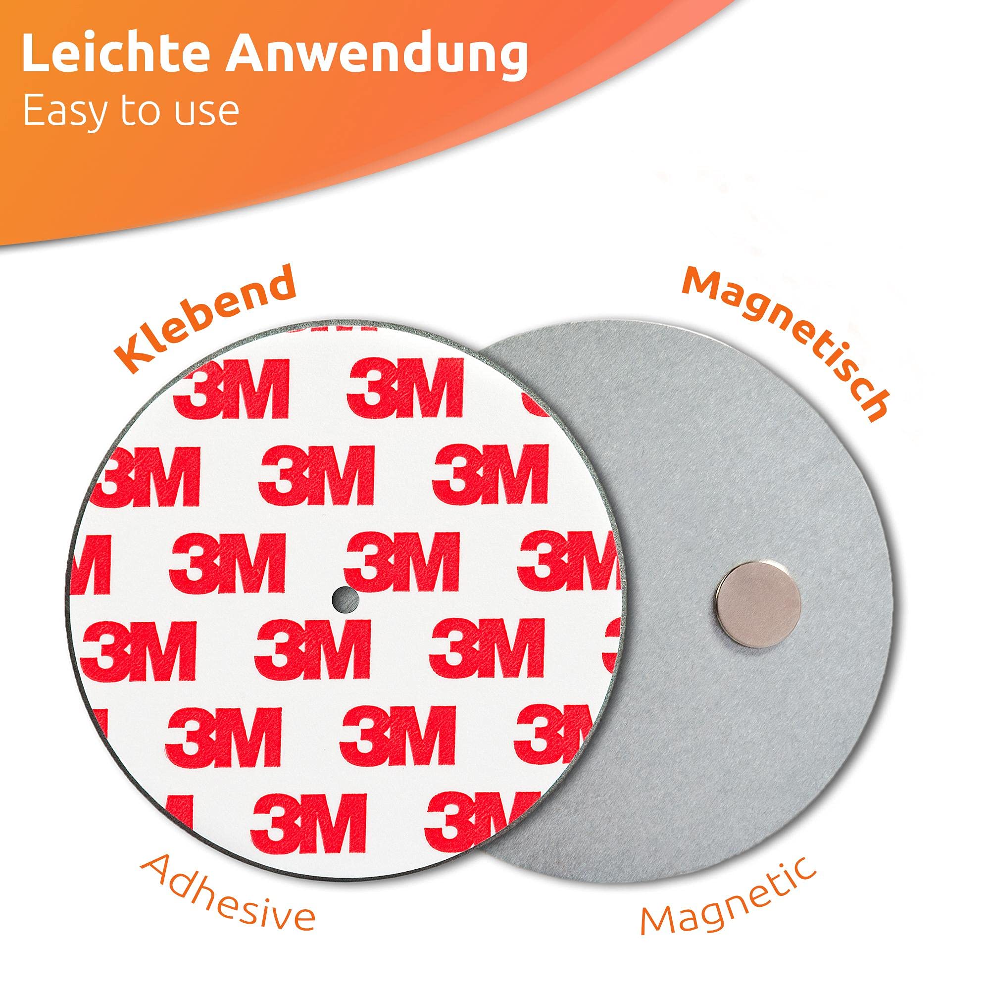 ECENCE Supporto magnetico rilevatore fumo 70mm 10 pezzi adesivo