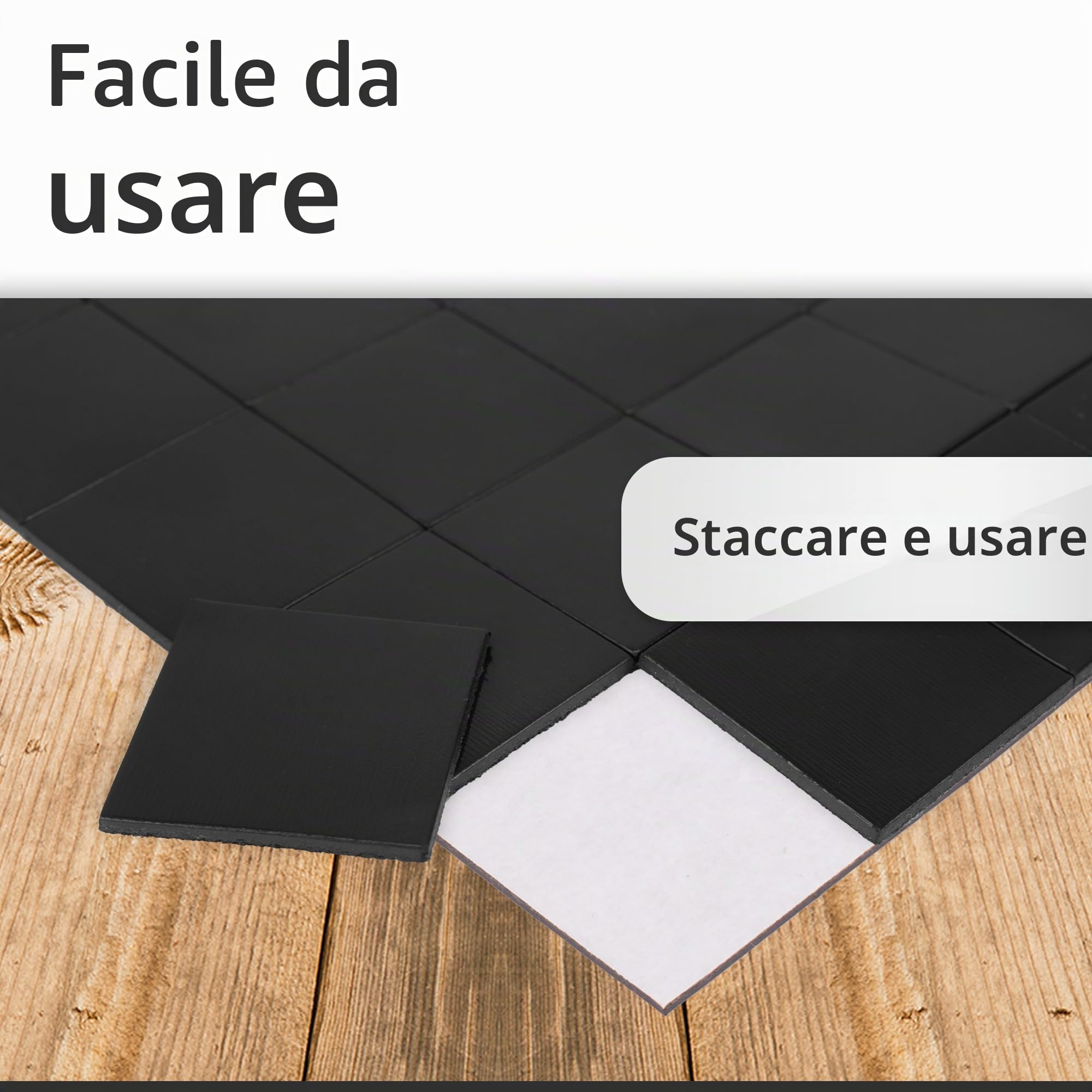 ECENCE Piastrine Magnetiche Adesive 100 Pezzi 20x20 mm